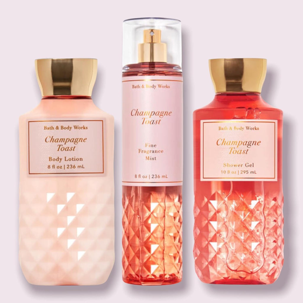 Champagne Toast Shower Gel, Fragrance Mist & Body Lotion Trio Q736906