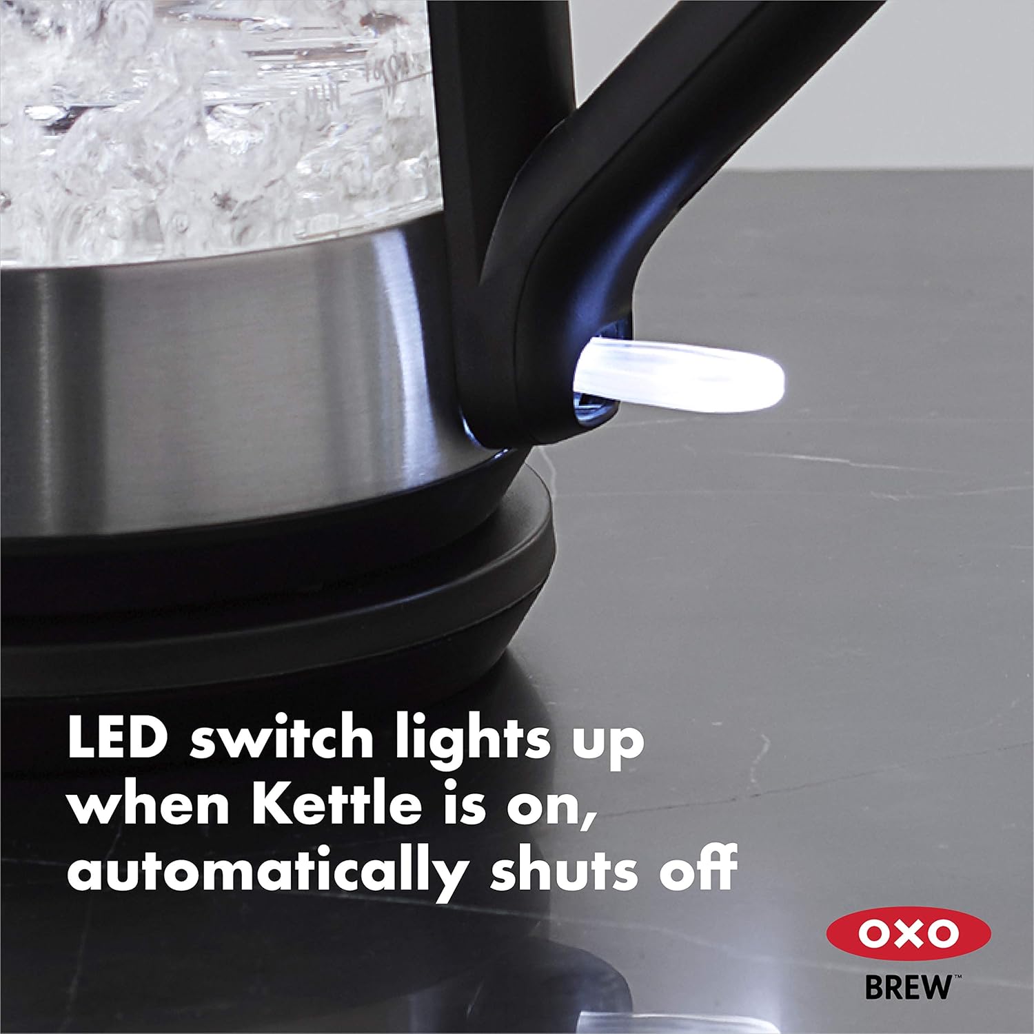 Cordless Glass Electric Kettle with Tea Infuser Basket F9502
