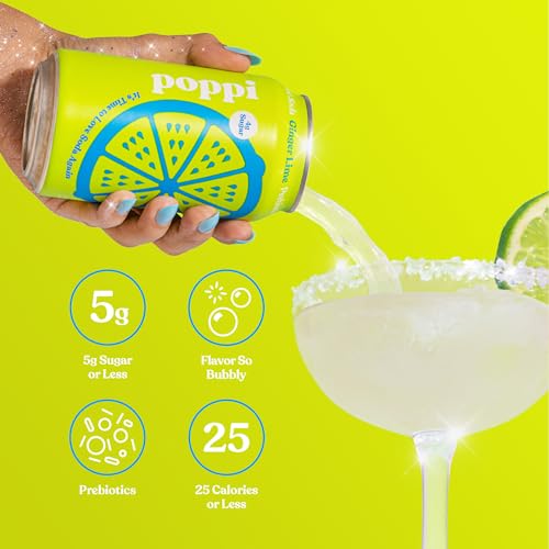 Ginger Lime Prebiotic Soda, 12 Fl Oz Can P86510