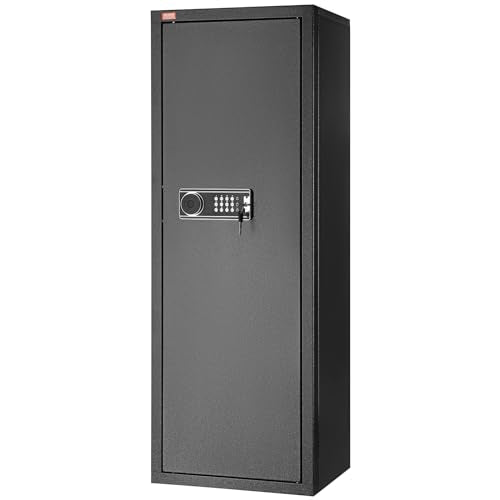Gun Safe with Digital Keypad, Tall Rifle Storage Cabinet with Removable Shelf H5060