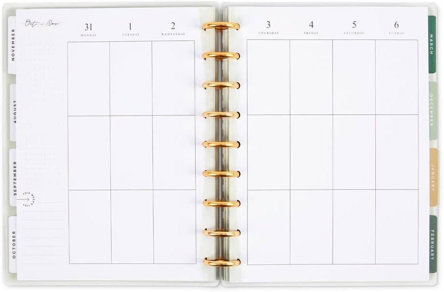 Daily 18 Month Planner with Weekly and Monthly Pages S803