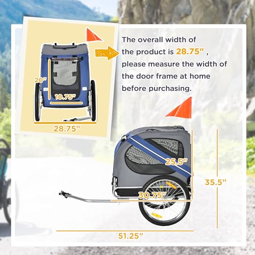 Dog Bike Trailer Pet Cart Bicycle Wagon Cargo Carrier L13983