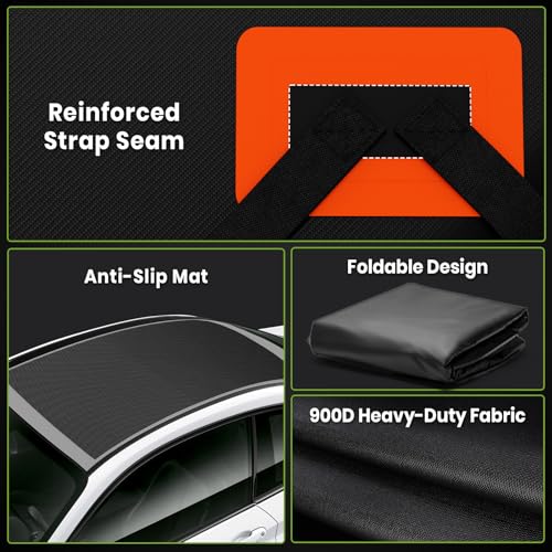 Car Rooftop Cargo Bag Carrier, Waterproof, Anti-Slip, for Vehicles with or without Rack A634
