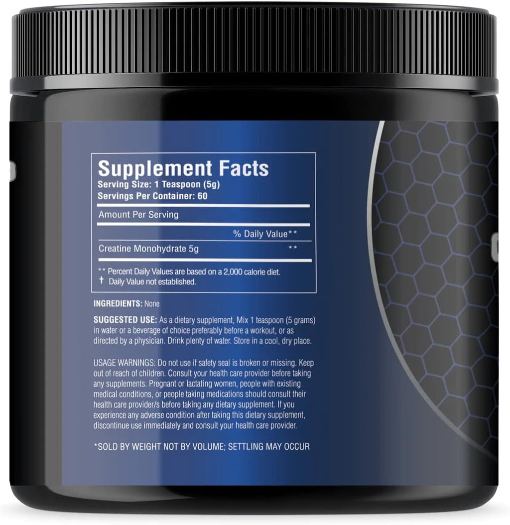 Creatine Monohydrate Powder, Pre-Workout & Post-Workout, 60 Servings X36035
