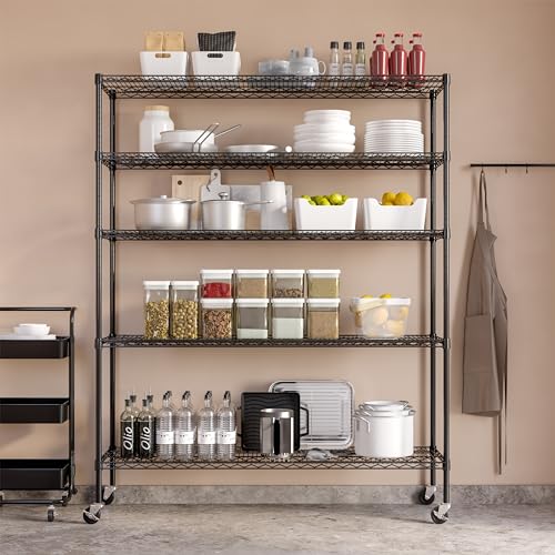 Heavy Duty Steel Wire Rack Storage Unit, 5-Tier Shelving, 36" W x 18" D W900