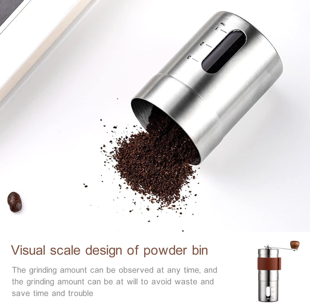 Manual Coffee Grinder, Portable, Adjustable, Stainless Steel X72848