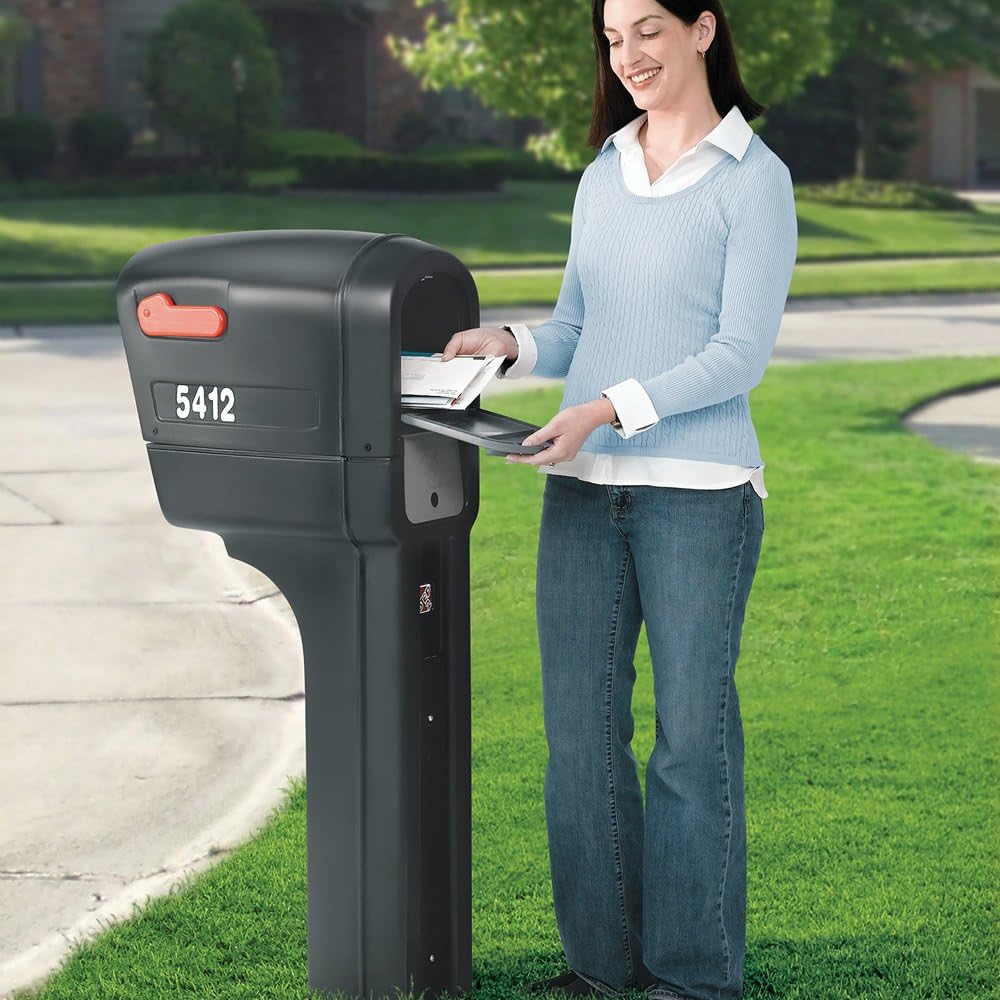 Mailbox, Black with Ground Screw, Silver J20068