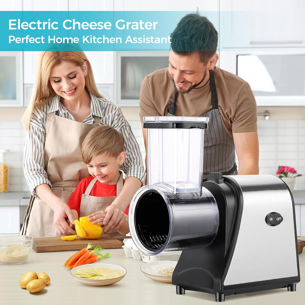 Electric Cheese Grater 250W, Vegetable Slicer for Carrots, Potatoes T9110