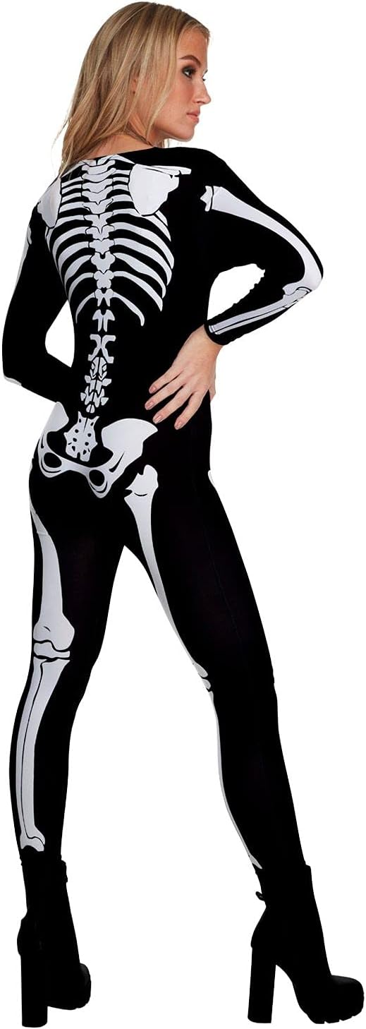 Skeleton Costume Bodysuit for Women R8563