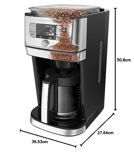 Fully Automatic Burr Grind & Brew, 12-Cup Glass Coffee Maker O389006