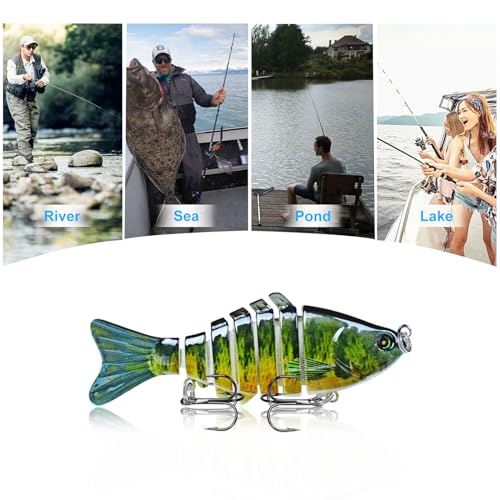 Lifelike Slow Sinking Swimbait for Bass Trout and Pike H383