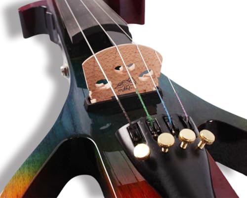 Electric Violin 4/4 Solid Wood with Ebony Fittings, Black D1336