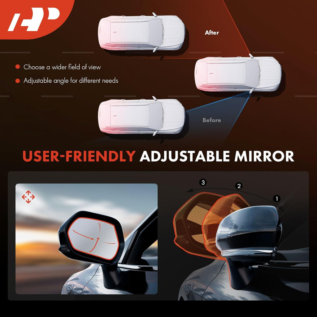 Power Door Mirror Pair for Honda Accord 2008-2012 E63222