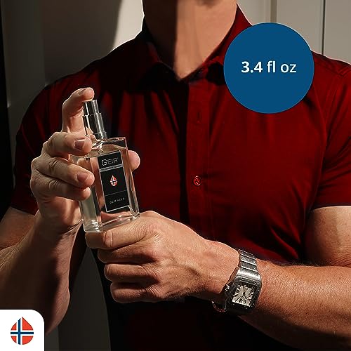 Eau de Parfum Spray for Men - Long Lasting Fresh Cool Scent - 3.4 oz D548600