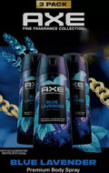 AXE Fine Fragrance Premium Deodorant Body Spray for Men, Blue Lavender (4.0 oz., 3 pk.)