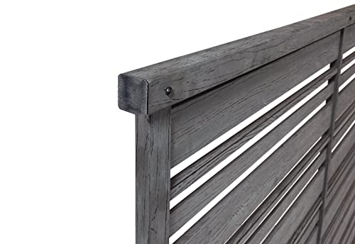 Outdoor Privacy Fence Screen 4 ft H x 5.3 ft W, Charcoal, 2 Panels W932498