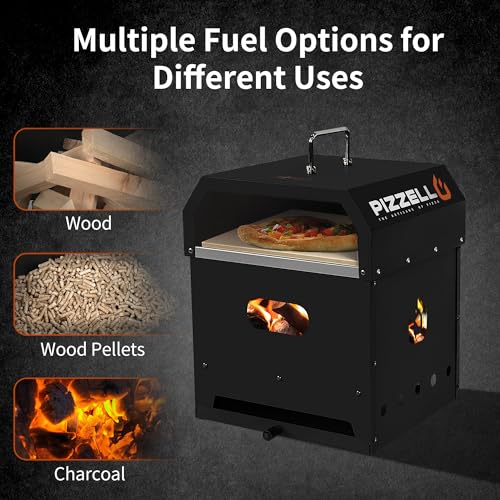 Outdoor Pizza Oven Wood Fired with Pizza Stone and Cover L85153