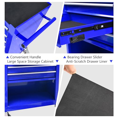 Rolling Tool Cart with Wheels, Metal Storage Cabinet for Garage and Workshop X862315