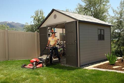Outdoor Storage Shed with Windows, 11 by 11 Feet O6786