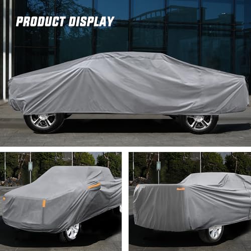 Waterproof All Weather Car Cover for Sedans, Heavy Duty Outdoor Protection with Zipper P705961