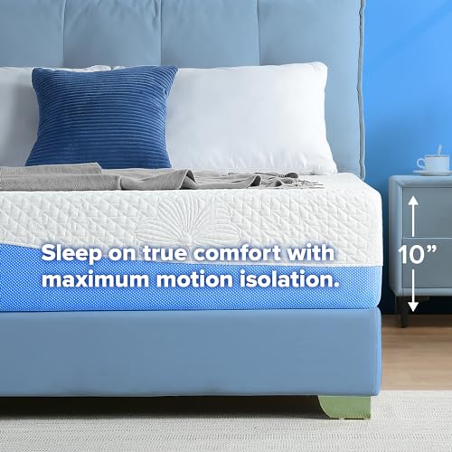 King Size 10 Inch Gel Memory Foam Mattress, Medium Firm D17740