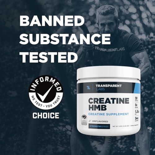 Creatine Monohydrate Powder with HMB for Muscle Growth, 30 Servings, Unflavored S477