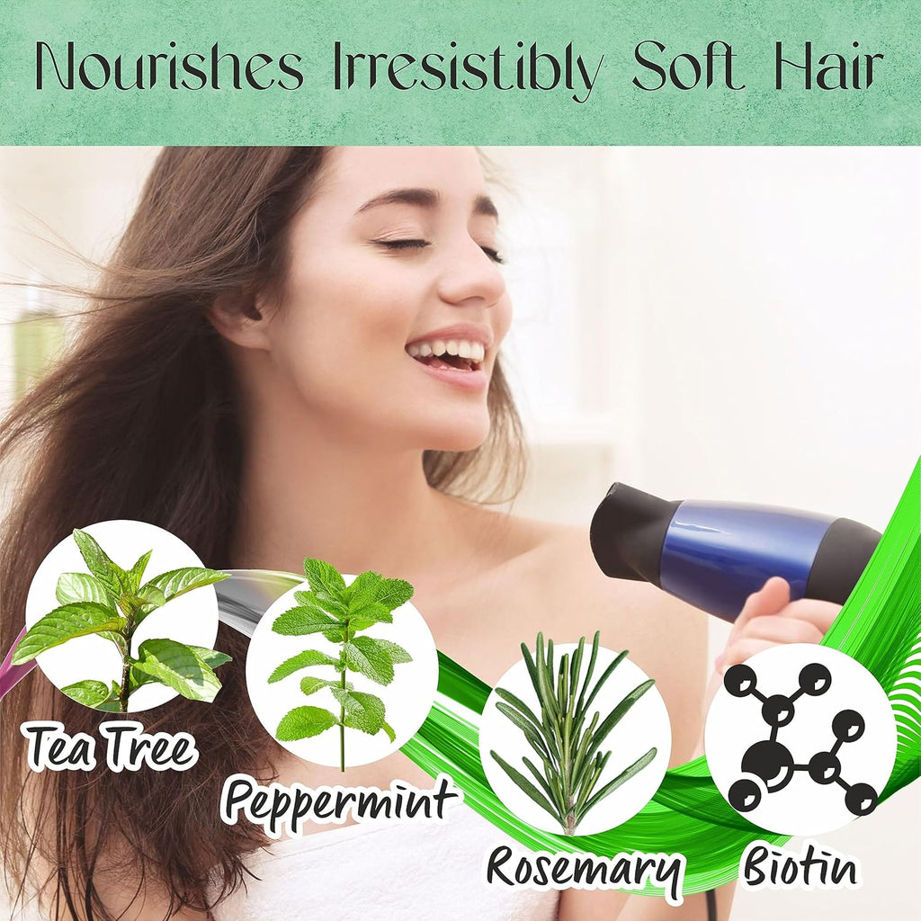 Tea Tree Shampoo and Conditioner Set for Hair Growth, Thinning Hair, Paraben & Sulfate Free W69059