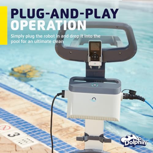 Automatic Robotic Pool Vacuum Cleaner with Remote Control and Caddy E87277