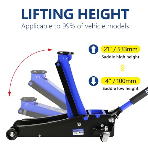 3 Ton Hydraulic Floor Jack, Low Profile, 6000 lbs Capacity A733042