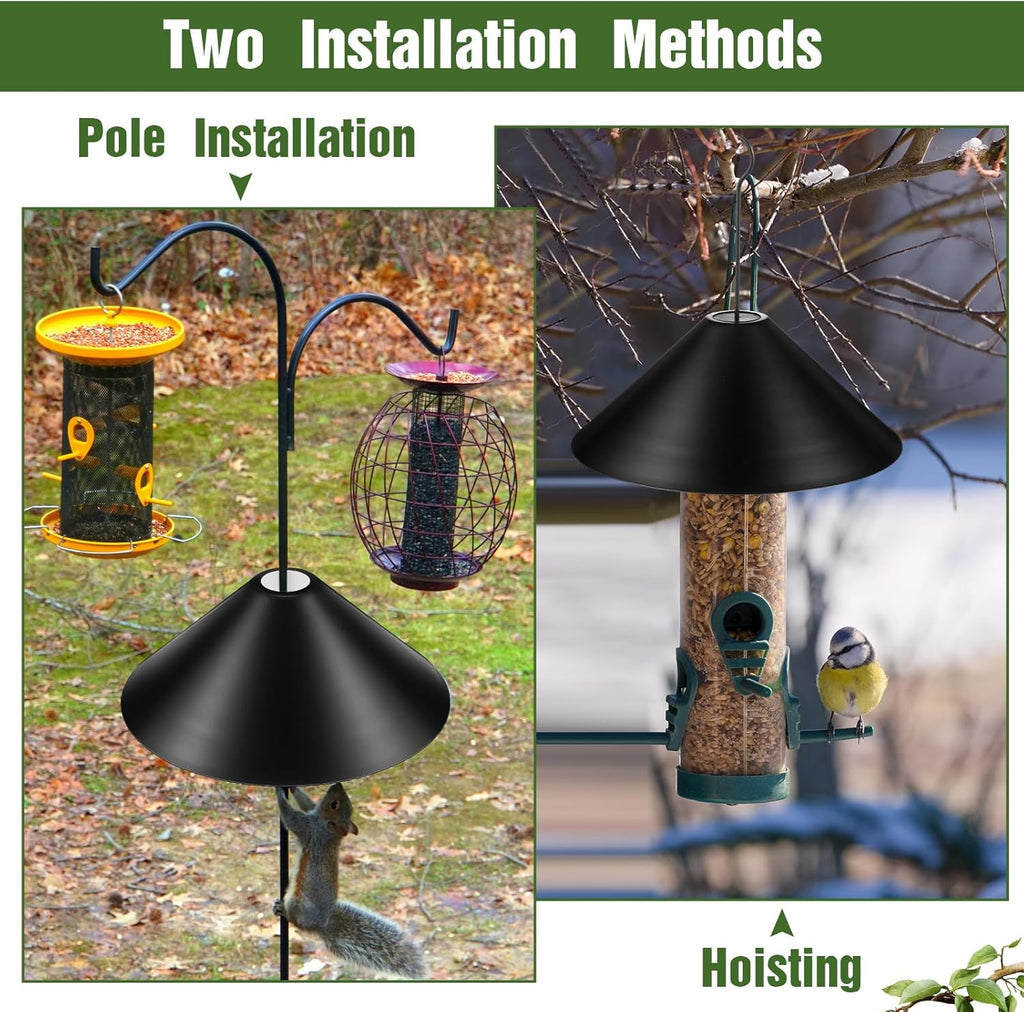 Metal Squirrel Baffle for Bird Feeder Pole, 12 Inch I688