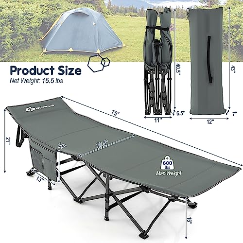 Folding Camping Cot for Adults with Carry Bag, Heavy Duty Portable Bed D917292