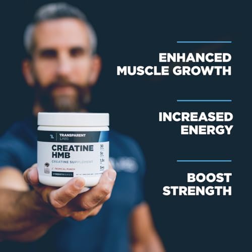 Creatine Monohydrate Powder with HMB for Muscle Growth, 30 Servings, Unflavored S477