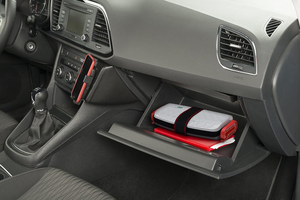Compact and Portable Car Booster Seat for Travel, Foldable, Slate Gray T523