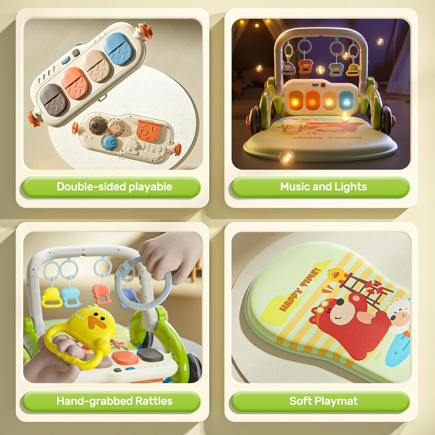 Baby Gym Play Mat with Piano and Musical Activity Center C858