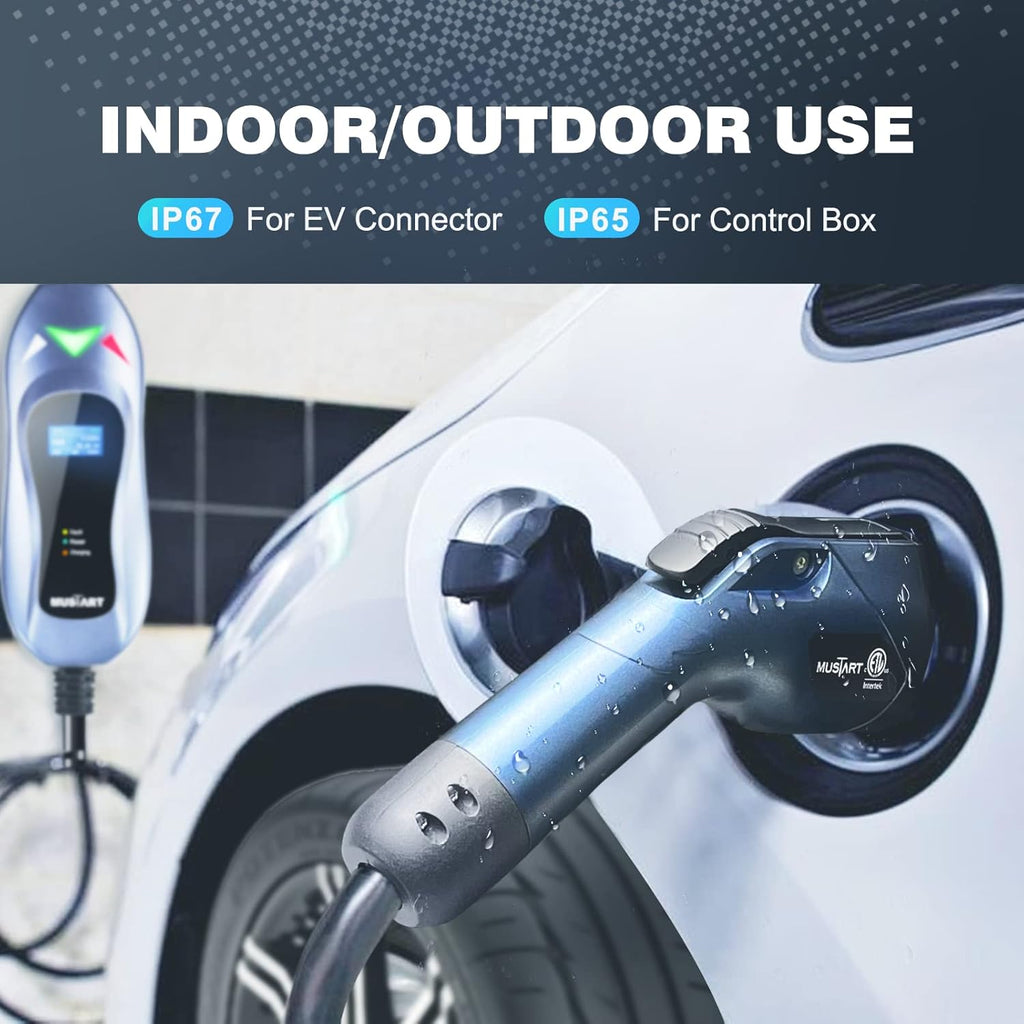Portable EV Charger, 40 Amp, 240V, 25ft Cable T720
