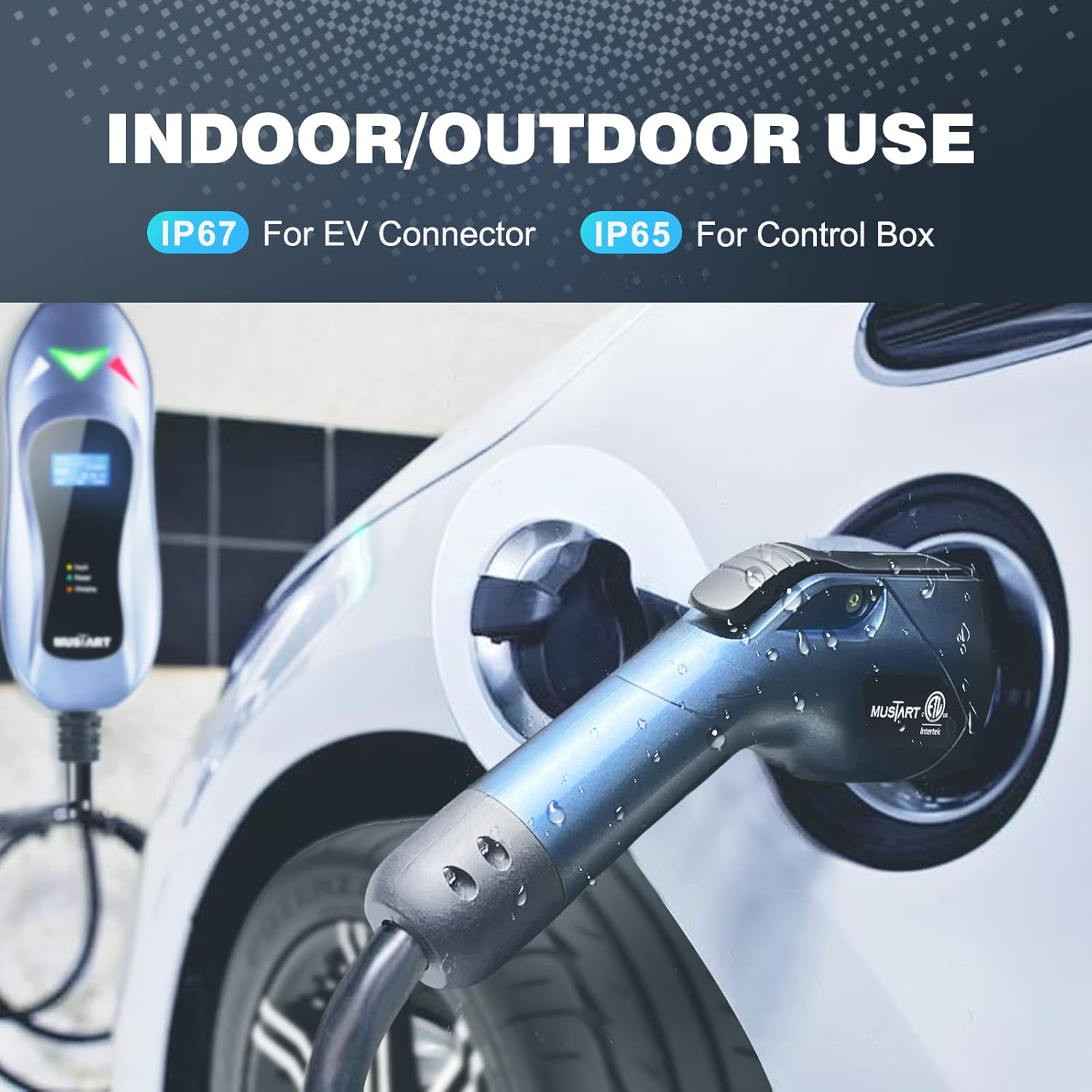 Portable EV Charger, 40 Amp, 240V, 25ft Cable T720