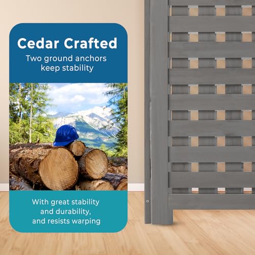 Wooden Fence Panels for Outdoor AC Units, 32"W x 38"H, Brown J711446
