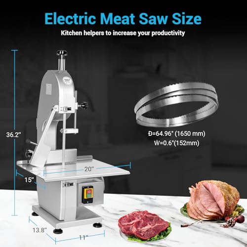 Electric Meat Bone Saw Machine Commercial Home Use Food Grade Cutter for Frozen Meat N72554