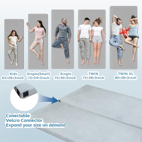 Memory Foam Camping Mattress with Waterproof Cover and Travel Bag L544399