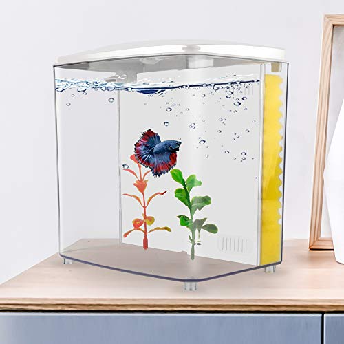 1.2 Gallon Betta Aquarium Starter Kit with LED Light and Filter Pump Q515