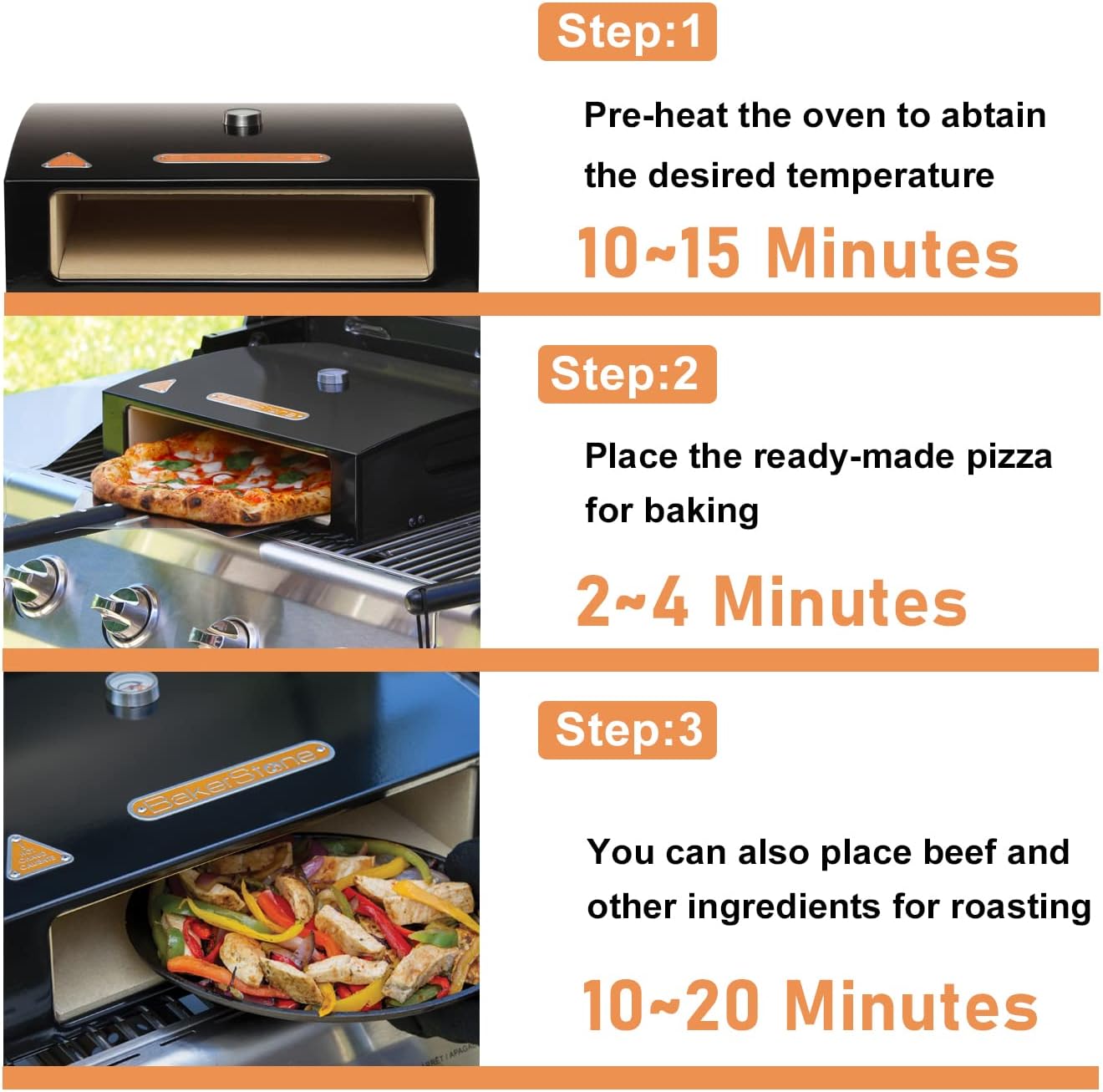 Outdoor Pizza Oven Box Kit for Grill Top with Wood Pizza Peel S537040