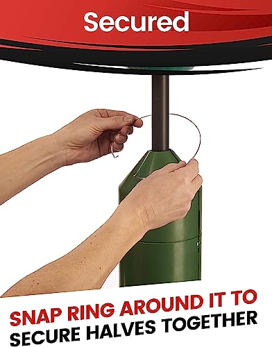 18" Squirrel Baffle for Bird Feeder Poles, Wrap Around Pole Mount, No Tool Install X5357