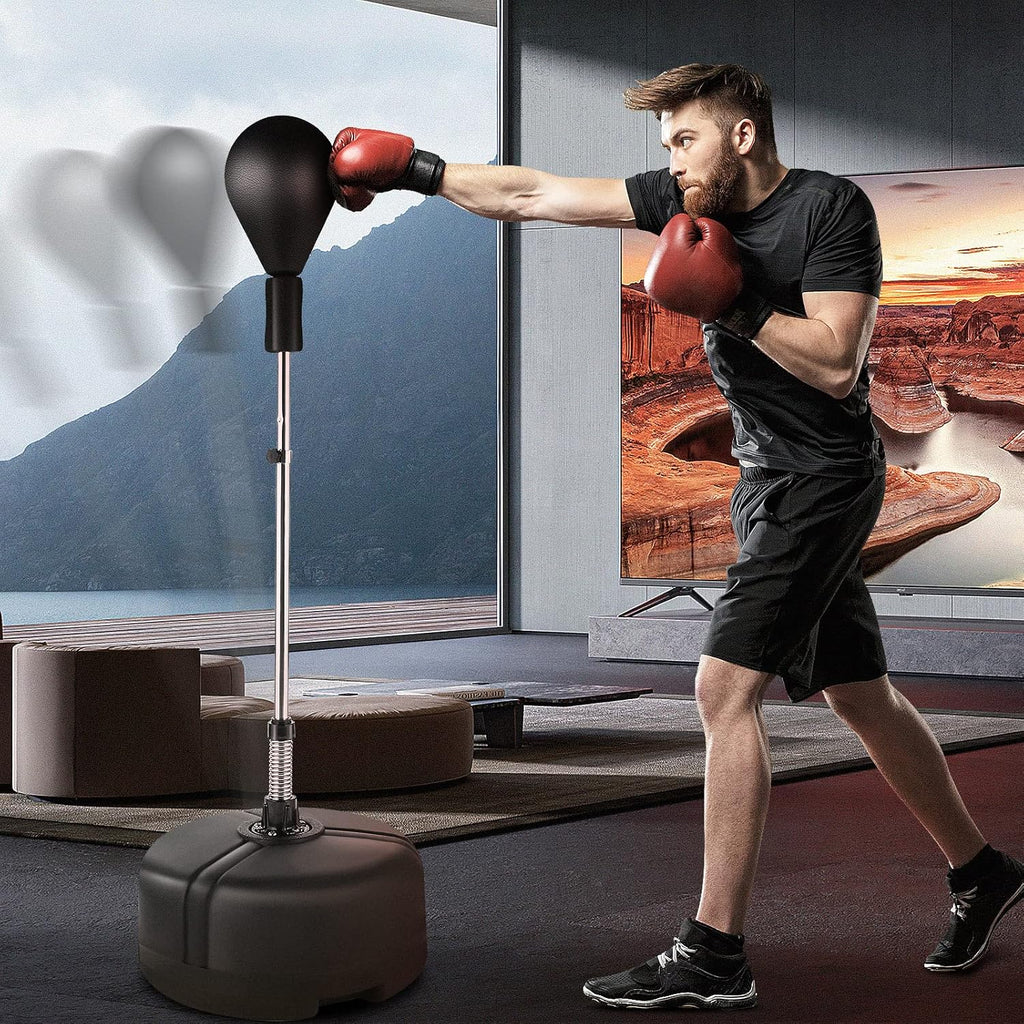 Free Standing Punching Bag Adjustable Height Boxing Bag for Adults & Kids O743