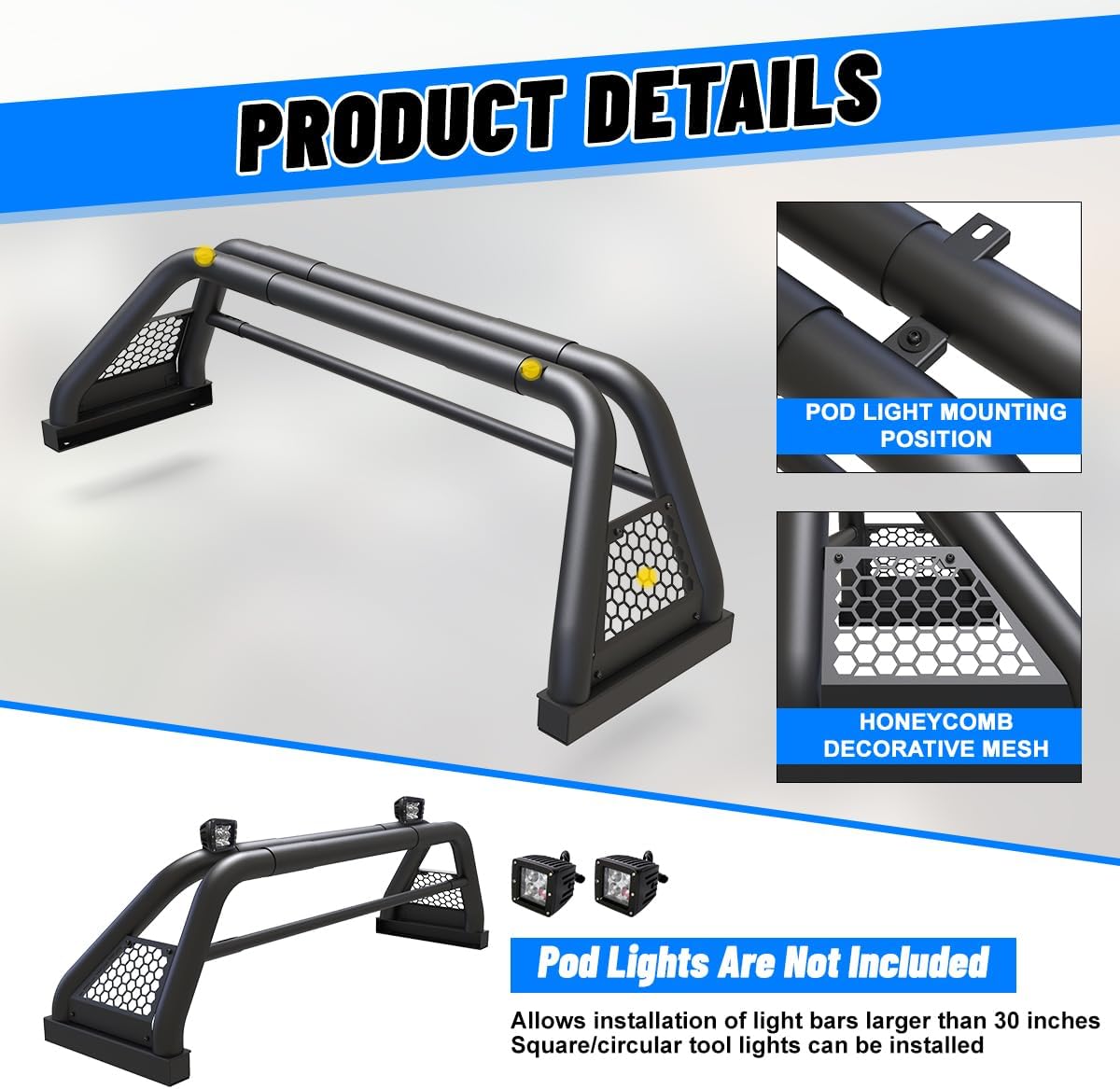 Retractable Tailgate Ladder for Pickup Trucks, Foldable & Adjustable S6362