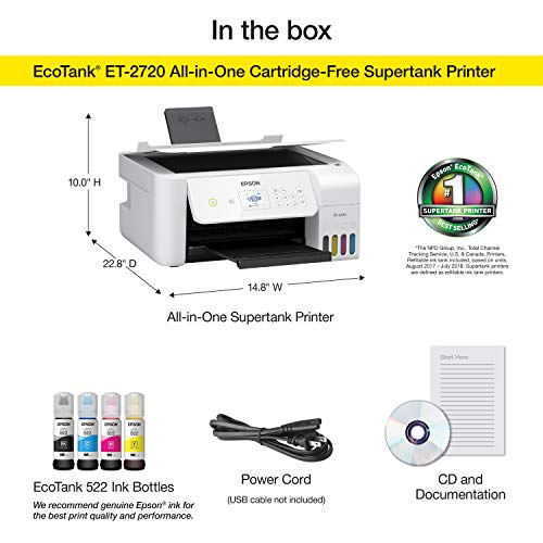 Wireless All-in-One Supertank Printer with Scanner and Copier I770