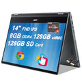 acer Chromebook Spin 514 2-in-1 Laptop | 14" FHD IPS Multi-Touch | AMD 4-core Ryzen 5 3500C | 8GB DDR4 128GB eMMC | Backlit USB-C Mouse/Sleeve + HDM Cable