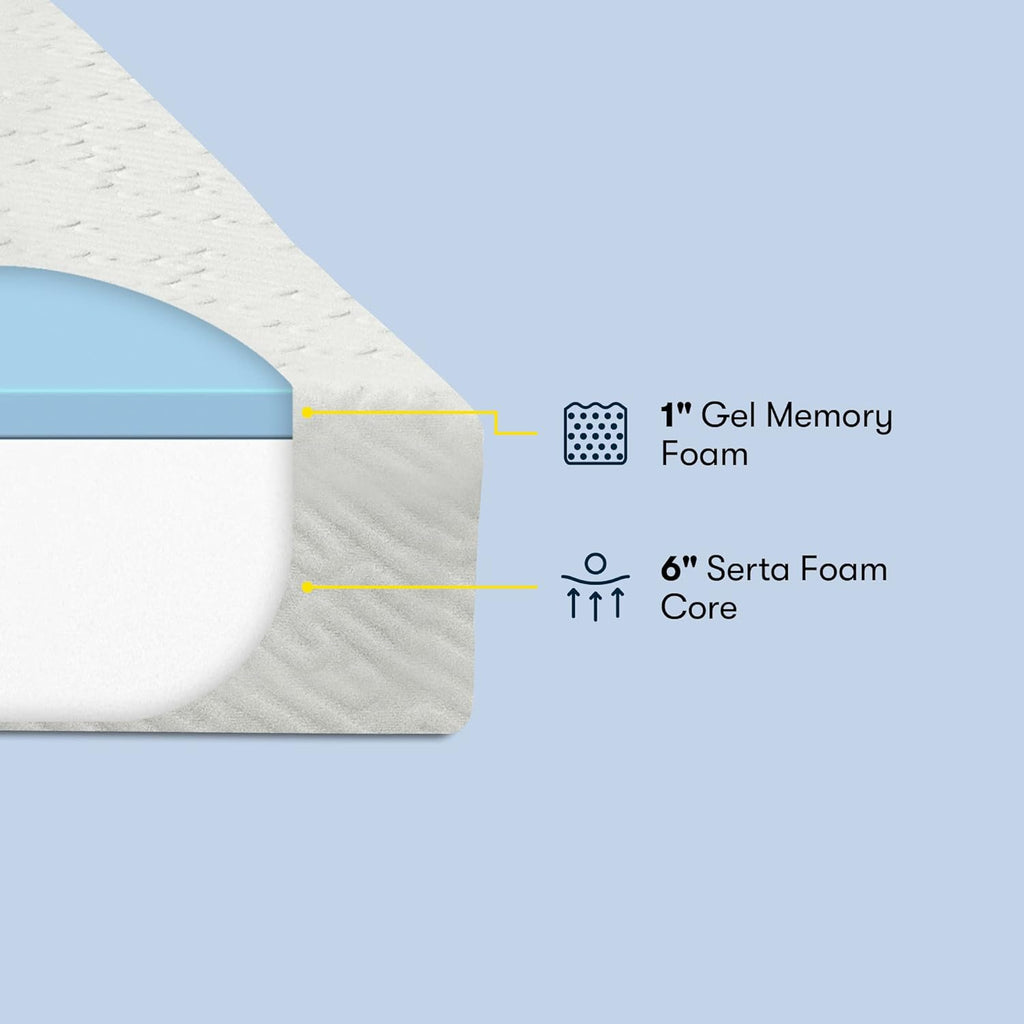 10" Cooling Gel Memory Foam Twin Mattress & 7" Cooling Gel Memory Foam Twin Mattress Bundle Y791