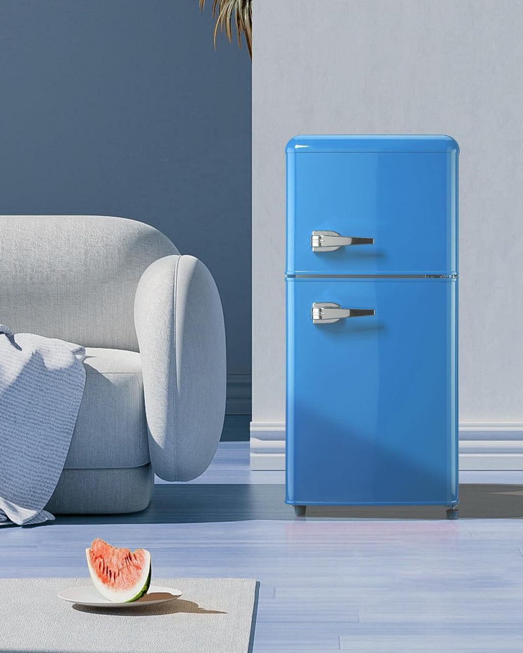 Mini Fridge with Freezer, Double Door, 3.5 Cu.ft, Adjustable Thermostat O75609
