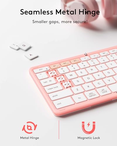 Foldable Bluetooth Keyboard with Touchpad, Wireless, Portable for Travel K828835