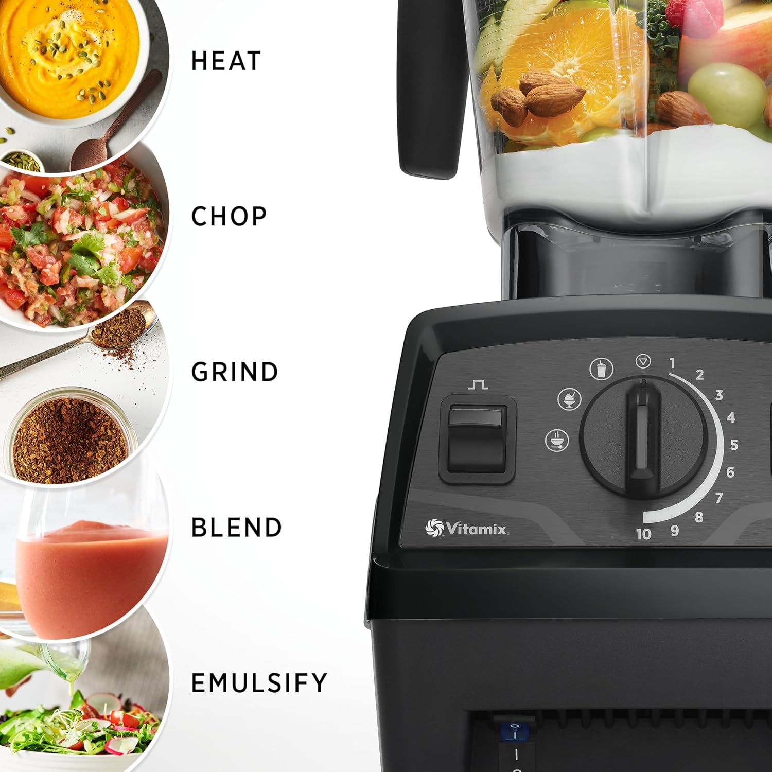 64 oz. Low-Profile Blender with Programs, Black P608